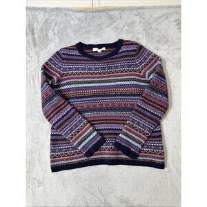 Seasalt Cornwall Fair Isle Sweater Percella Cove Jumper Wool Size 6